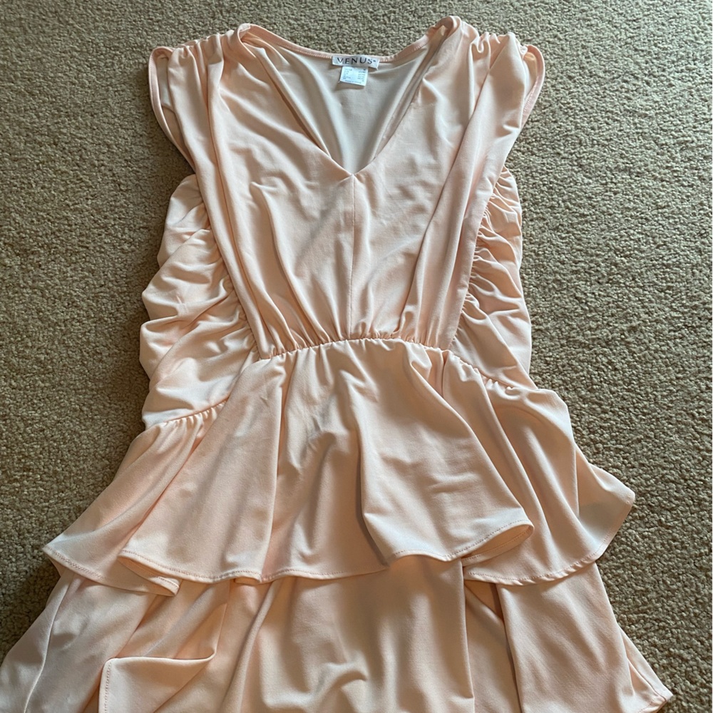 Venus blush top. Flouncy and flowy.